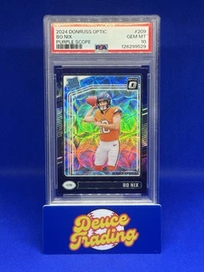 2024 Panini Donruss Optic - Rated Rookie Bo Nix #209 Purple Scope Prizm (RC) - Bild 1 von 3