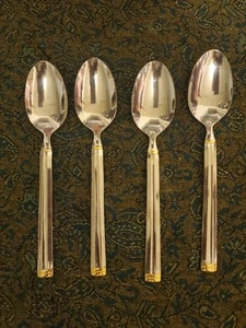 4 Tools Of The Trade Folster Gold Soup Place Spoons - Picture 1 of 1