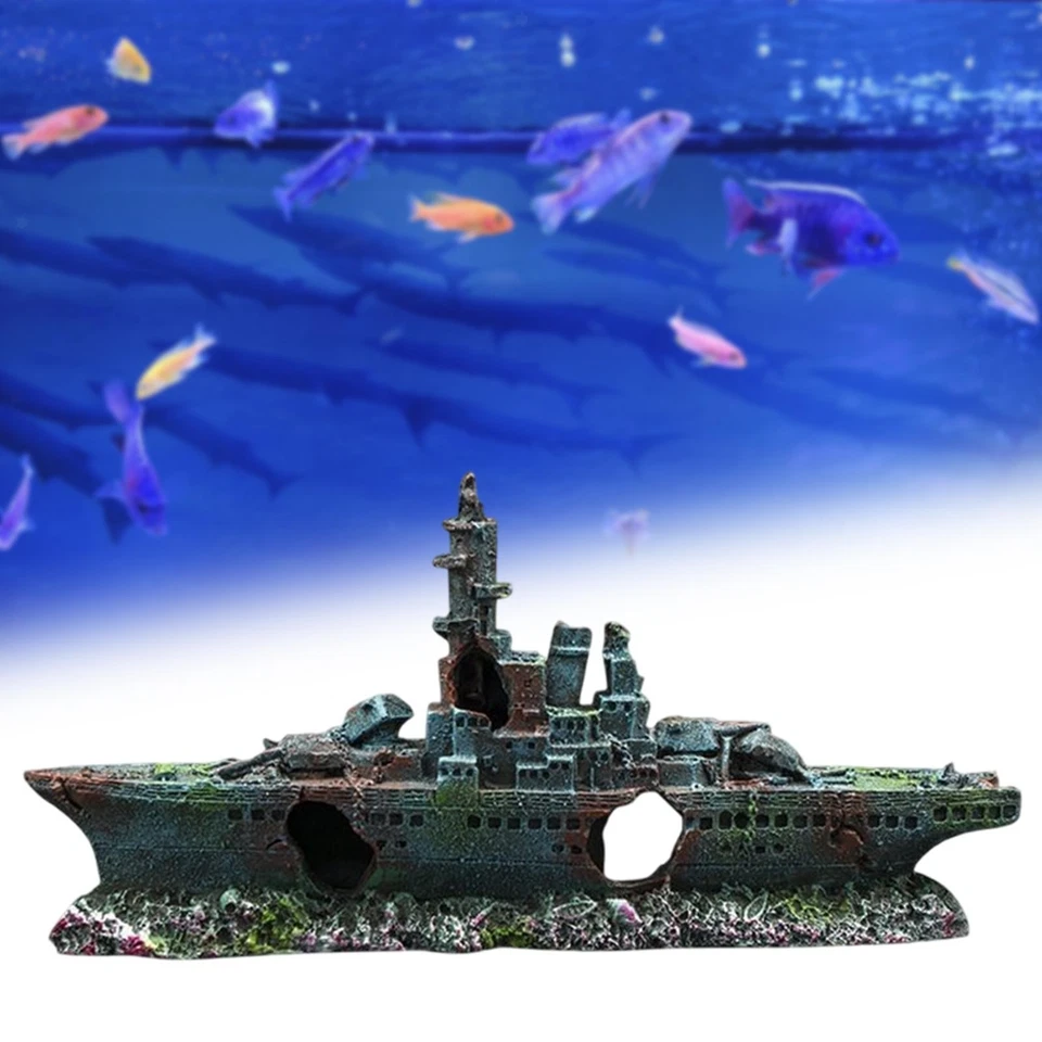 Estatueta decorativa para decoração de naufrágio de aquário escondendo caverna para - Imagem 1 de 4