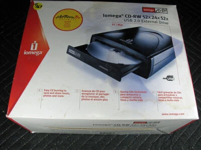 IOMEGA CD-RW 52x 2 x 52x USB 2.0 External Drive for PC / Mac - Image 1 of 4