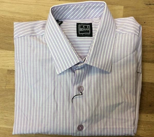 Ike Behar Big Boys' Lavender Tommy Stripe Dress Shirt, Size 20 - Picture 1 of 1