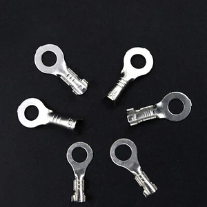 Copper Insulated Crimp Ring Terminals Wire Connectors Spade Electrical Set - Picture 1 of 5