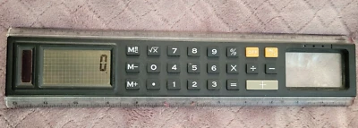 Solar Powered Calculator Ruler 12" Long - Image 1 of 2