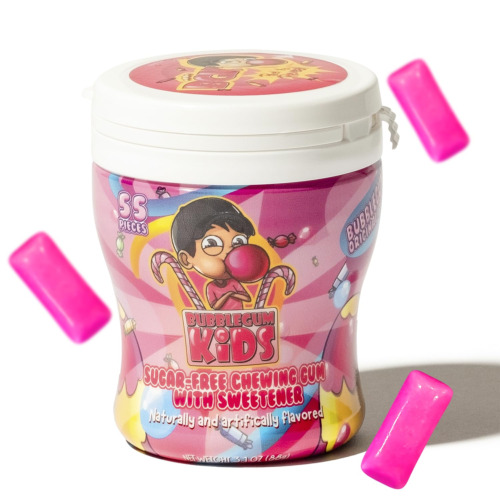 Sugar-Free Gum - Classic Bubble Gum Flavor Sugar Free - Bubble Gum for Kids and