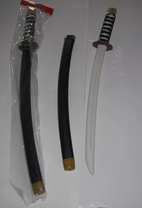 TWO X  SAMURAI NINJA BLACK SWORDS.KIDS PLAY TOY GIFT ,FANCY DRESS.2 x swords - Picture 1 of 4