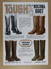 1962 Nocona Cowboy Boots 4 Styles illustrated vintage print Ad