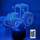 Traktor 3D Illusionslampe Geburtstagsgeschenk Nachtlicht Kinder
