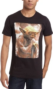 Star Wars Yoda Photo Slim Fit T-Shirt - Picture 1 of 2