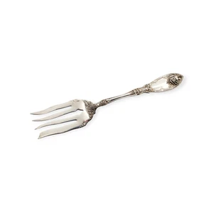 Cold Meat Fork ~ La Vigne by 1881 Rogers Silverplate Flatware 8 1/4" - Picture 1 of 7