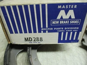 MasterMD288 67-68 rear brake shoes Barracuda Dart Valiant Dodge Plymouth 6cyl  - Picture 1 of 3
