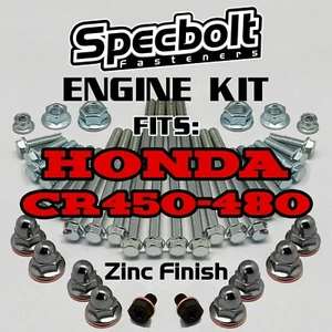CR450R CR480R Engine Rebuild Bolt Kit for Honda CR 450 480 Specbolt Factory Zinc - Picture 1 of 9