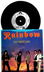 NM/NM Rainbow All Night Long 1980 45 Vinyl 7" Single Polydor Ritchie Blackmore - Picture 1 of 2