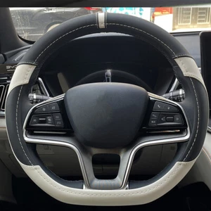 38cm Cowhide Leather Car Steering Wheel Cover For BYD Song Plus Dmi Song Pro - Bild 1 von 12