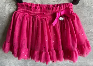 2012 Macys Princess by Hello Kitty Cerise Pink Tulle Ruffle Skirt Size 4 Girls - Picture 1 of 5