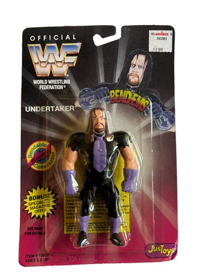 WWF Flexible/Posable - UNDERTAKER - Just Toys - 1995 en tarjeta Foto 1 de 2