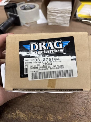 Harley-Davidson chrome custom oil line filter - Image 1 of 2