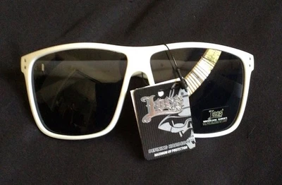 Gafas de sol LOCS bandana estampadas piernas marco de plástico ovalado lentes oscuras unisex Foto 1 de 4