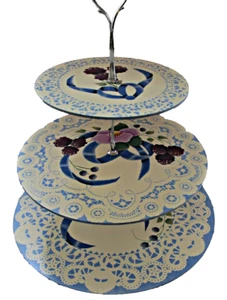cake plate,cake server, snack plate,cupcake plates, sandwich plate, 3 tier  - Picture 1 of 7