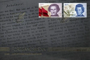 Norway 2017 FDC Anniversaries Marcus Thrane Eilert Sundt 2v Golden Cover Stamps - Picture 1 of 1