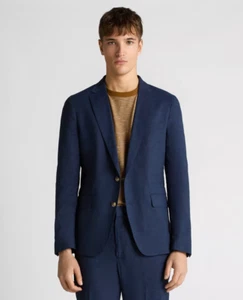 REMUS UOMO® LINEN BLEND BLAZER JACKET/BLUE - 42" DHL NEXT DAY SRP £220 - Picture 1 of 2