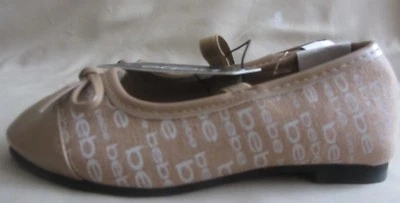 Zapatos planos de ballet Bebe para niñas pequeñas niñas talla 5 8 marrón claro nuevos con etiquetas Foto 1 de 3