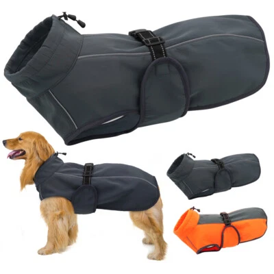 Dog Coat for Large Dogs Winter Jacket Reflective Waterproof Vest Clothes M-3XL - Image 1 of 4