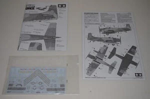 TAMIYA A-1J SKYRAIDER 61073 ⭐PARTS⭐ DECAL SET & PLACEMENT GUIDE 1/48 - Picture 1 of 3