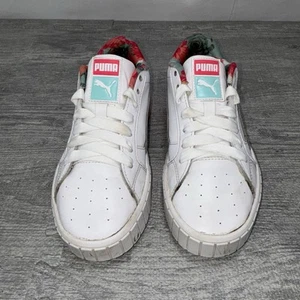 PUMA Girls Cali Star Basketball Shoes Kids Size 4C White Floral - Picture 1 of 10