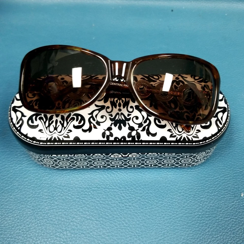 Gafas de sol Brighton hechas a mano Central Park carey con estuche 61-15 Foto 1 de 4