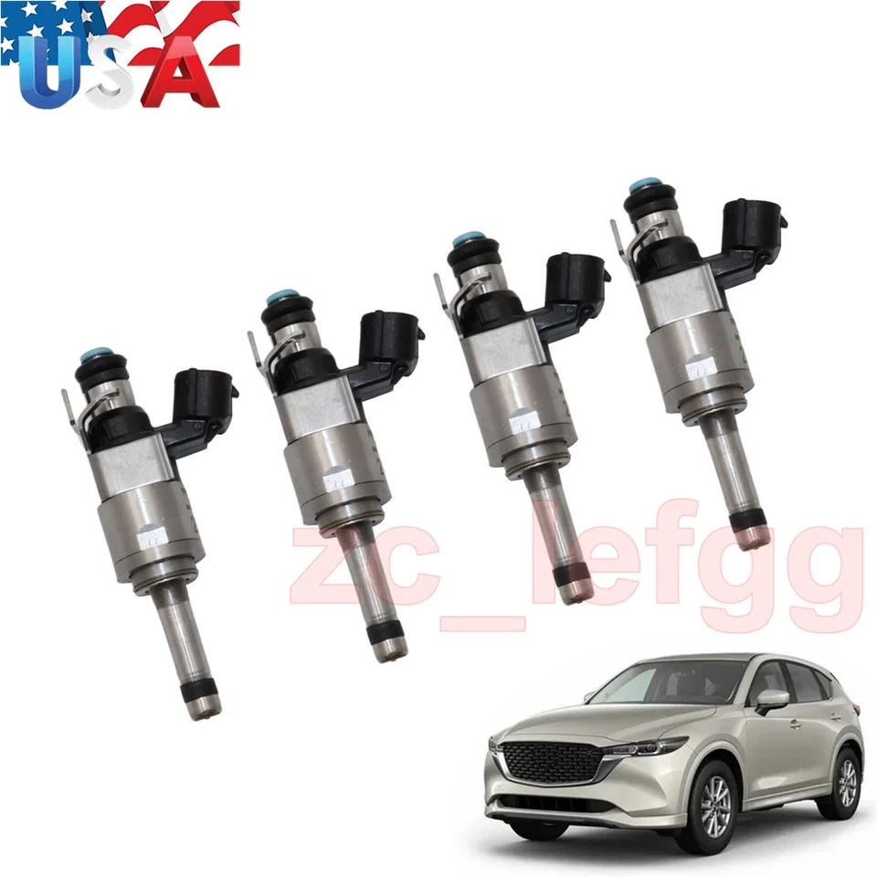 Inyectores de combustible nuevos 4 piezas aptos para Mazda 3 Mazda 6 2017-2024 2,5 L PYFA-13-250A STOCK EN EE. UU. Foto 1 de 4