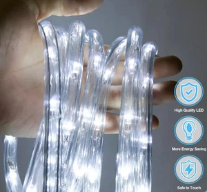 TUBO LED 10/20 METRI ESTERNO INTERNO LUMINOSO BIANCO LUCE BIANCA IMPERMEABILE - Foto 1 di 17