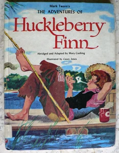 Vintage The Adventures of Huckleberry Finn Large Hardcover Picture Book - Picture 1 of 9