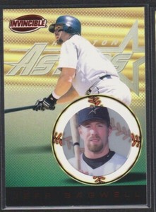 1999 PACIFIC INVINCIBLE RED FOIL RETAIL PARALLEL #65 JEFF BAGWELL ASTROS RARE SP