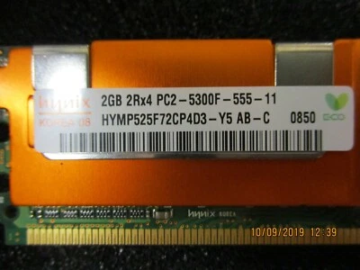 HYNIX - HYMP525F72CP4D3-Y5 - 2G PC2-5300F DDR2-667 2Rx4 ECC RAM - Image 1 of 3