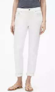 Neu mit Etikett Gap Damengröße 32 R mittelhoher Bund Girlfriend Stretch schmale Jeans Optik weiß - Bild 1 von 9
