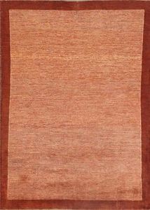 Klassischer Gabbeh Kashkoli orange Wolle moderner Akzent Teppich - zeitlose Schönheit 5x7 Fuß - Bild 1 von 19