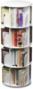 intexca 4 Tier 360° Rotating Stackable Shelves Bookshelf Organizer tool-fee W - Picture 1 of 6
