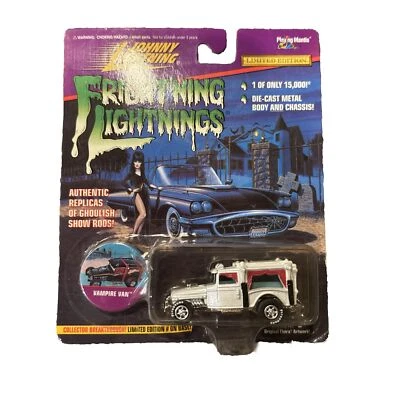 Johnny Lightning Frightning Lightning Vampire Van белый как новый на картонке VHTF серия 3 1997 - Изображение 1 из 3