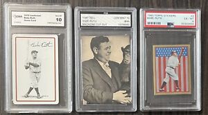 Babe Ruth High Graded Older Card/Sticker Collection 