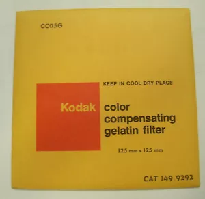 KODAK COLOR COMPENSATING FILTER NO. CCO5G 5" or 125mm Square - Picture 1 of 2
