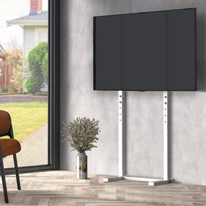 Reinforced Floor Base TV Stand Mount Modern Corner TV Stand Universal fr 32-100" - Picture 1 of 20