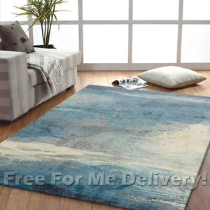 URBAN SKY & CLOUD BLUE DESIGNER FLOOR RUG (L) 190x280cm **FREE DELIVERY** - Picture 1 of 3