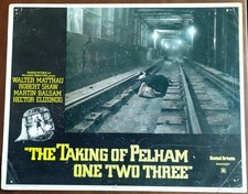 Man on the train tracks Taking of Pelham One Two Three original Lobby Card 3452