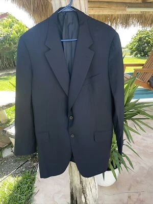 GUCCI BLACK WOOL CASUAL 2 BUTTON FRONT JACKET Sz 56R MADE IN SWITZERLAND  - Image 1 of 4