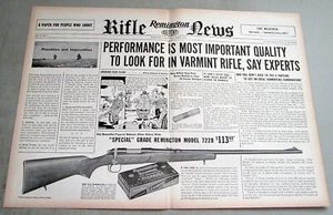 1954 Remington Model 722-B Rifle Original Centerfold Print Ad - Picture 1 of 1