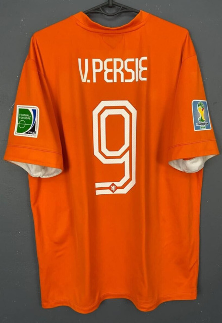 HOLLAND 2014/2015 HOME FOOTBALL SHIRT JERSEY 9 v. PERSIE NETHERLANDS KNVB  MENS S