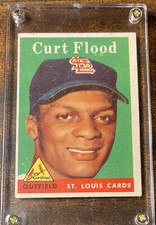 1958 TOPPS BASEBALL ROOKIE CARD #464 CURT FLOOD ST. LOUIS CARDINALS