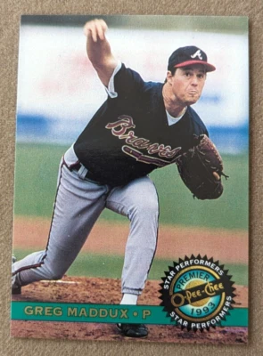1993 O-Pee-Chee Premier Star Performers #19 Greg Maddux Gold Foil Atlanta Braves - Image 1 of 2