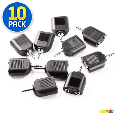 10 Pcs 3.5mm 1/8 Stereo Male to 2 Dual Female Y Splitter Audio Adapter Connector - Image 1 of 3