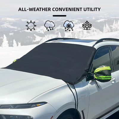 Car Windshield Snow Cover Sun Shade Winter Dust Rain Ice Frost Guard Protector - Image 1 of 4